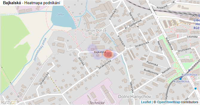 Bajkalská - mapa podnikání