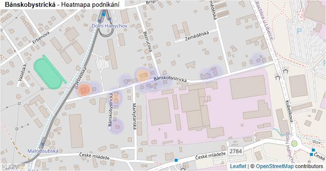 Bánskobystrická - mapa podnikání