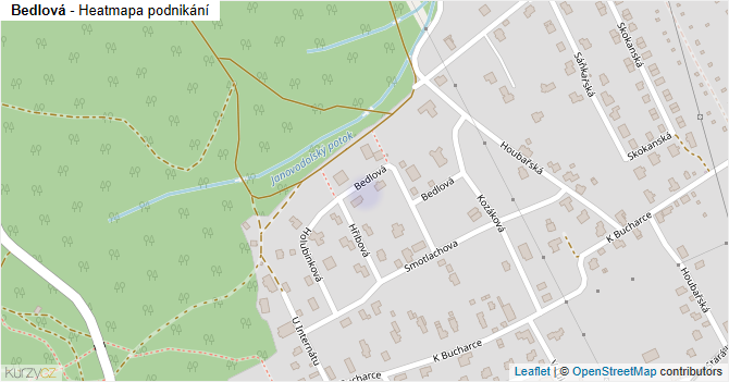 Bedlová - mapa podnikání