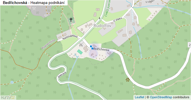 Bedřichovská - mapa podnikání