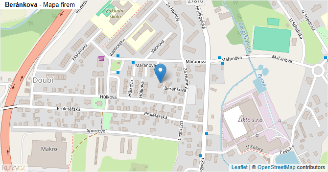 Beránkova - mapa firem