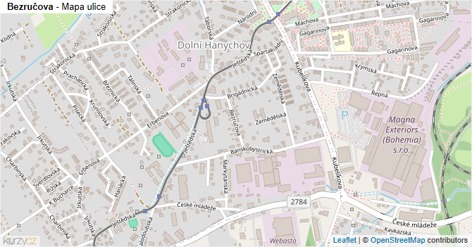 Bezručova - mapa ulice