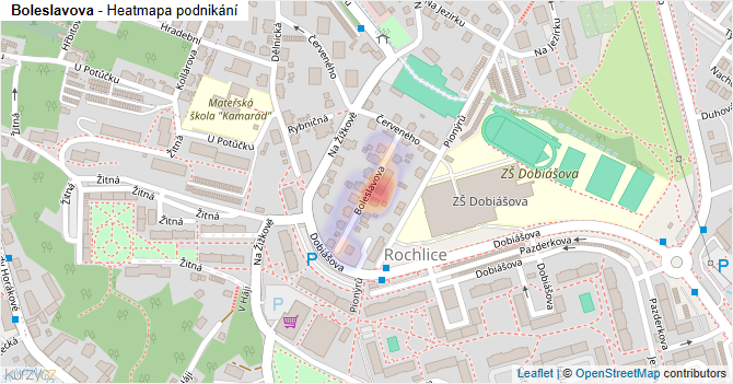 Boleslavova - mapa podnikání