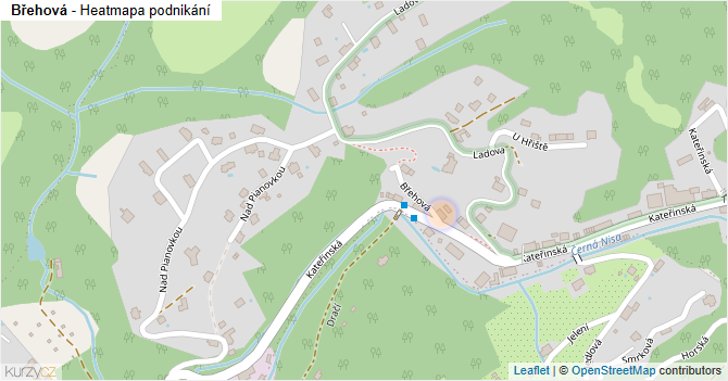 Břehová - mapa podnikání
