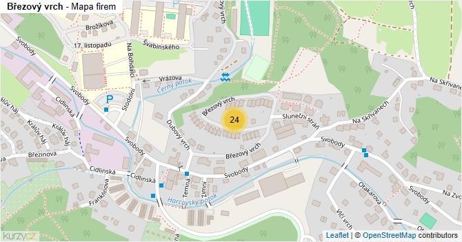 Březový vrch - mapa firem