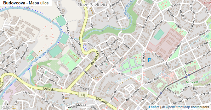Budovcova - mapa ulice