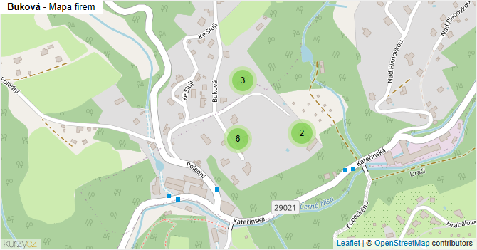 Buková - mapa firem