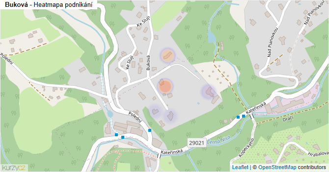 Buková - mapa podnikání