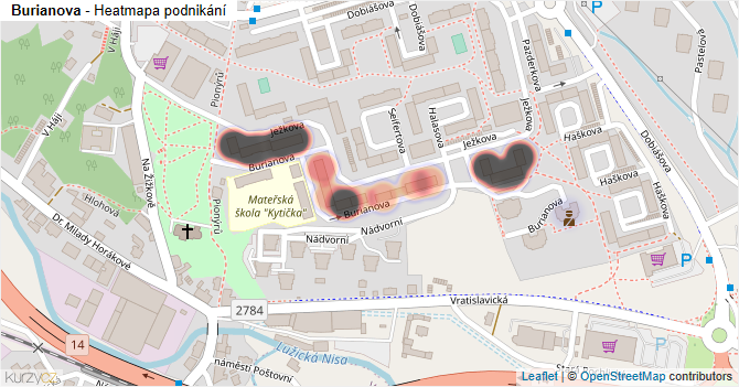 Burianova - mapa podnikání