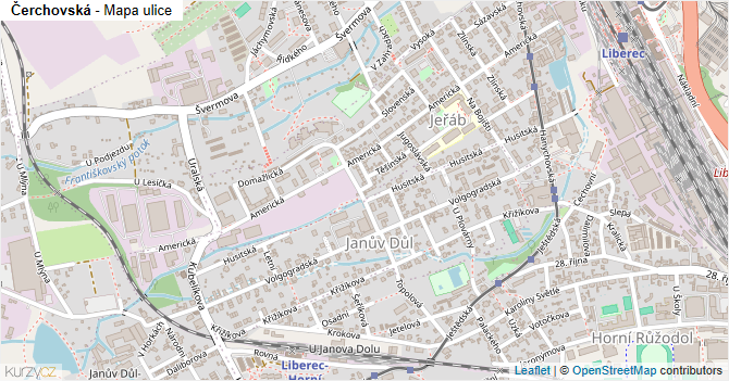 Čerchovská - mapa ulice