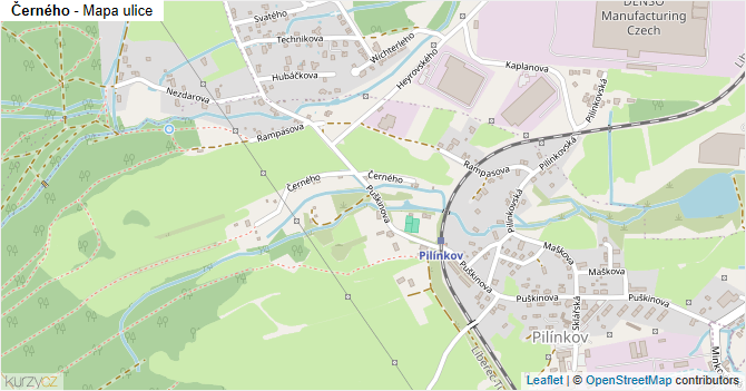 Černého - mapa ulice