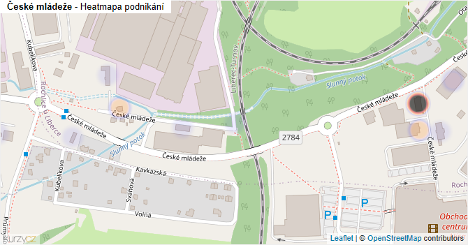 České mládeže - mapa podnikání
