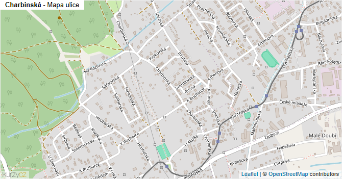 Charbinská - mapa ulice