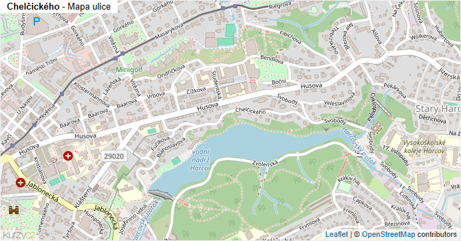 Chelčického - mapa ulice