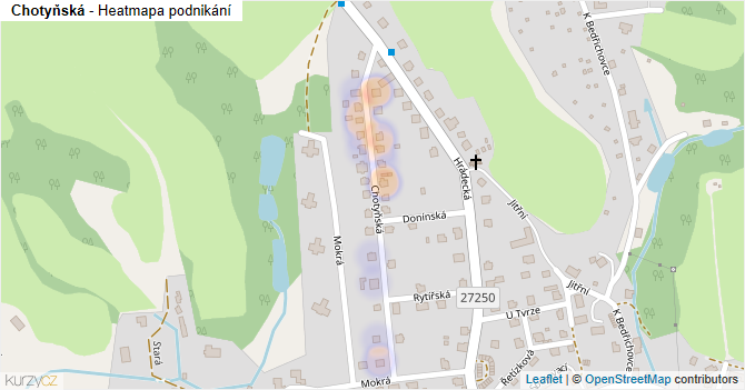 Chotyňská - mapa podnikání