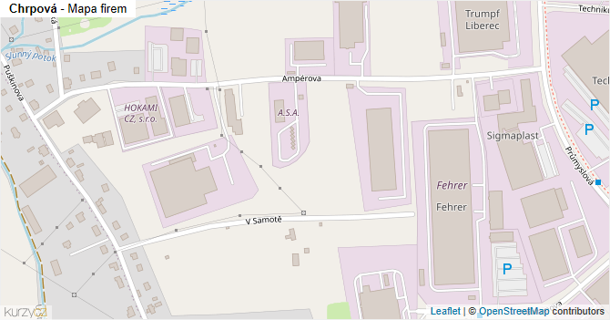 Chrpová - mapa firem