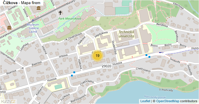 Čížkova - mapa firem