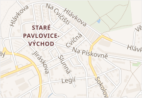 Cvičná v obci Liberec - mapa ulice