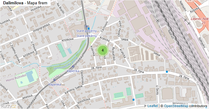 Dalimilova - mapa firem