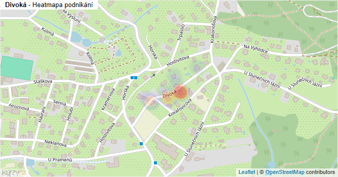 Divoká - mapa podnikání