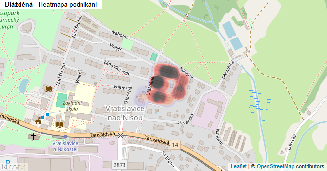 Dlážděná - mapa podnikání
