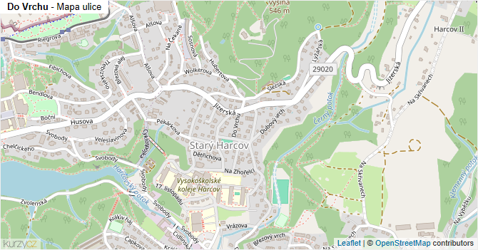 Do Vrchu - mapa ulice