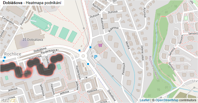 Dobiášova - mapa podnikání