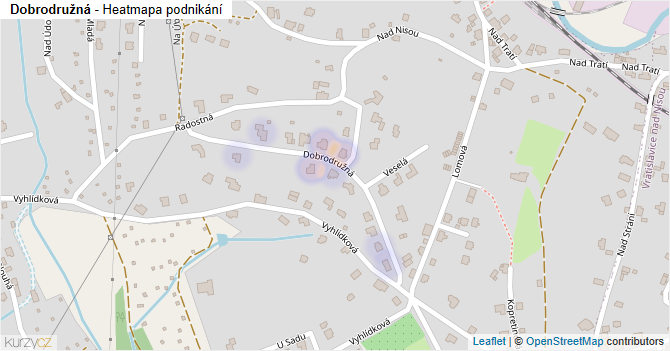 Dobrodružná - mapa podnikání