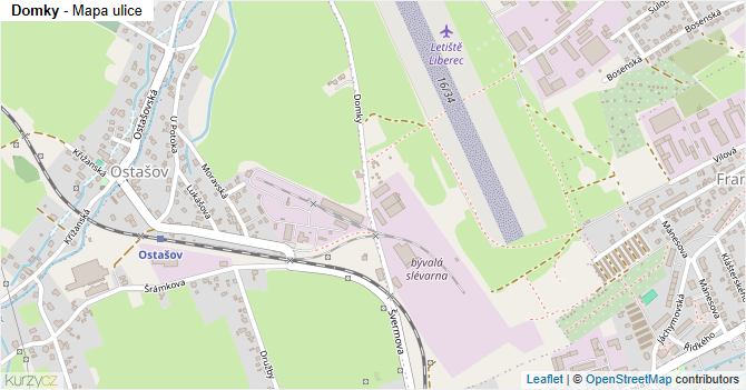 Domky - mapa ulice