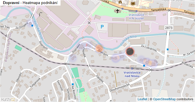 Dopravní - mapa podnikání