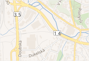 Drážní stezka v obci Liberec - mapa ulice