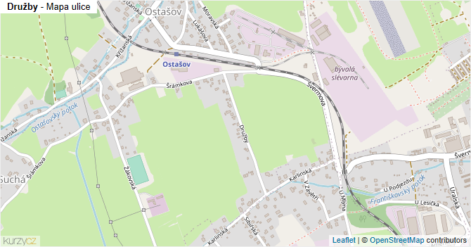 Družby - mapa ulice