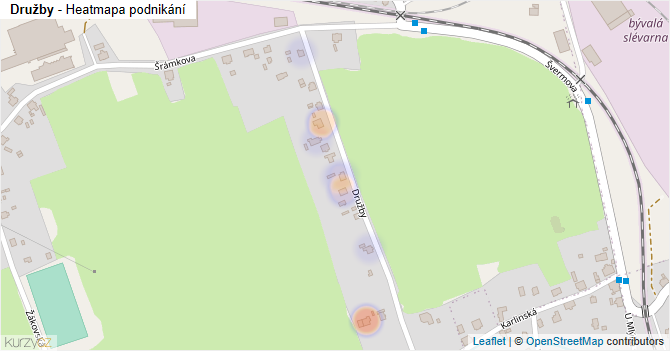Družby - mapa podnikání