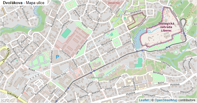 Dvořákova - mapa ulice