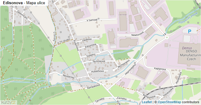 Edisonova - mapa ulice