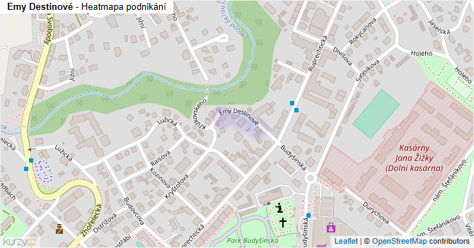 Emy Destinové - mapa podnikání