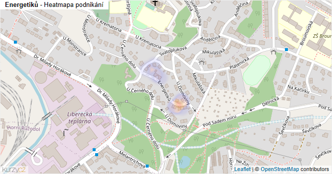 Energetiků - mapa podnikání