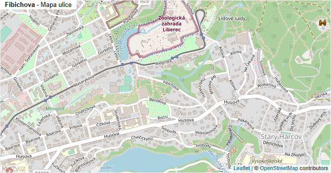 Fibichova - mapa ulice