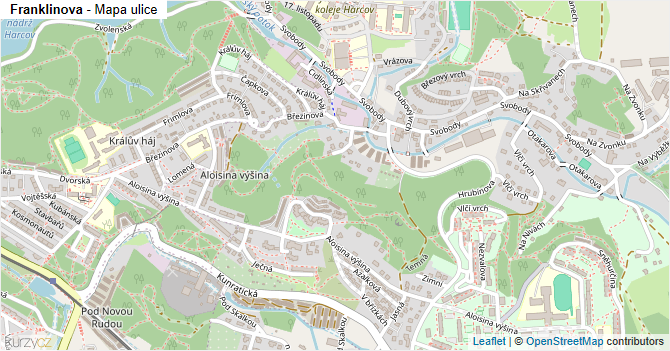Franklinova - mapa ulice