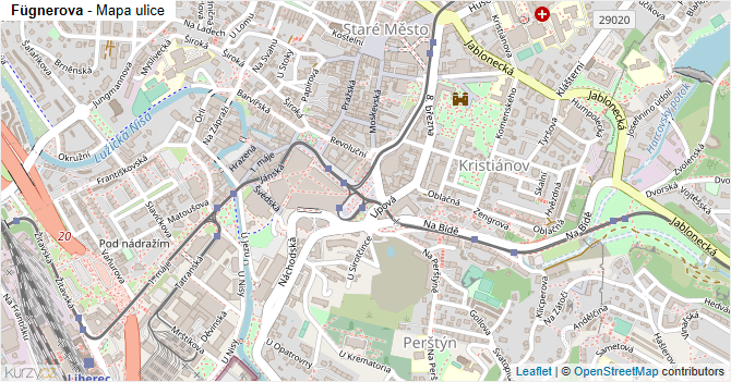 Fügnerova - mapa ulice