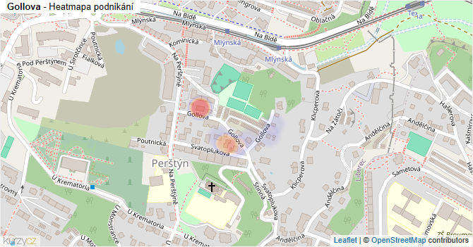 Gollova - mapa podnikání