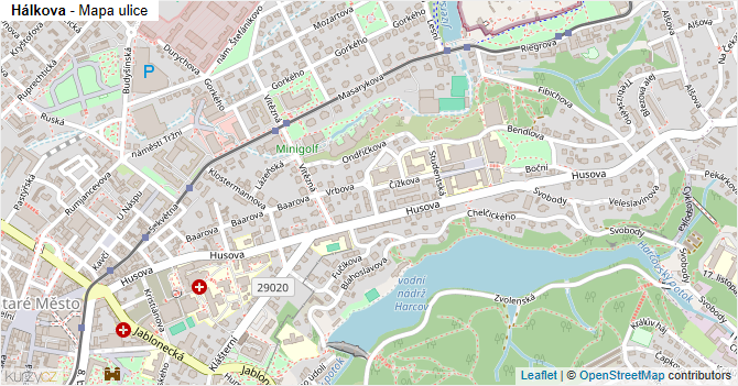 Hálkova - mapa ulice