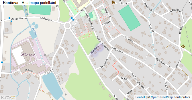 Hančova - mapa podnikání
