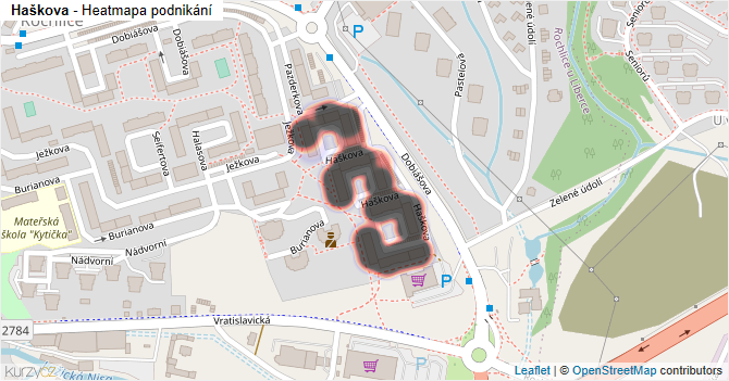 Haškova - mapa podnikání