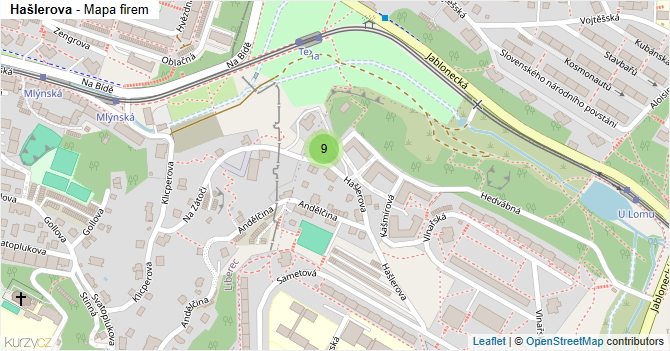 Hašlerova - mapa firem
