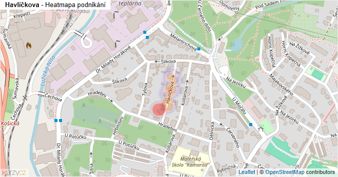 Havlíčkova - mapa podnikání