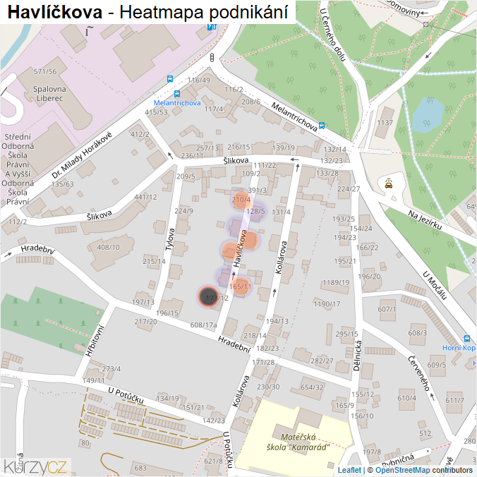 Mapa Havlíčkova - Firmy v ulici.