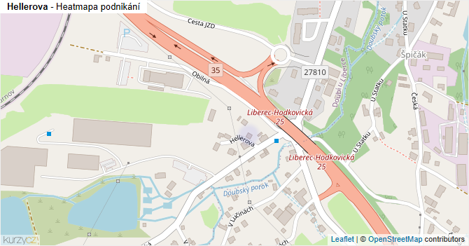 Hellerova - mapa podnikání