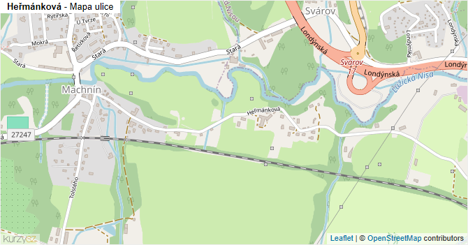 Heřmánková - mapa ulice
