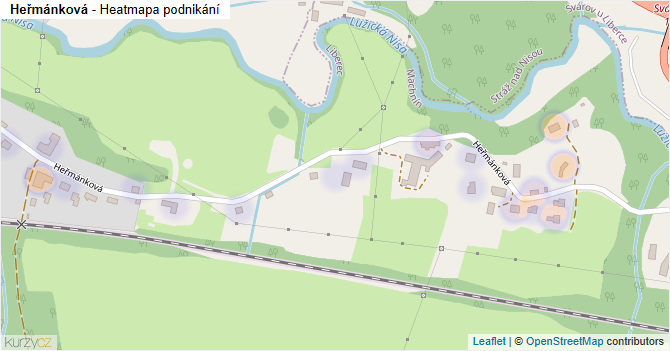 Heřmánková - mapa podnikání